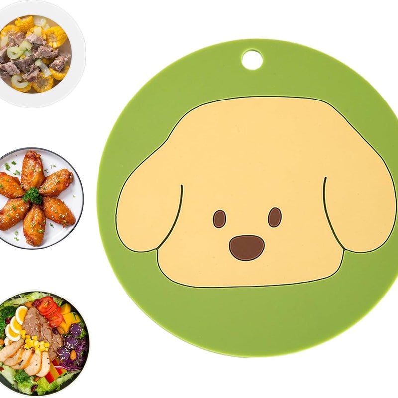 okrągłe podstawki z motywem kreskówek | Podkładki z motywem kreskówek z izolacją cieplną | Chłonne podstawki z motywem psa