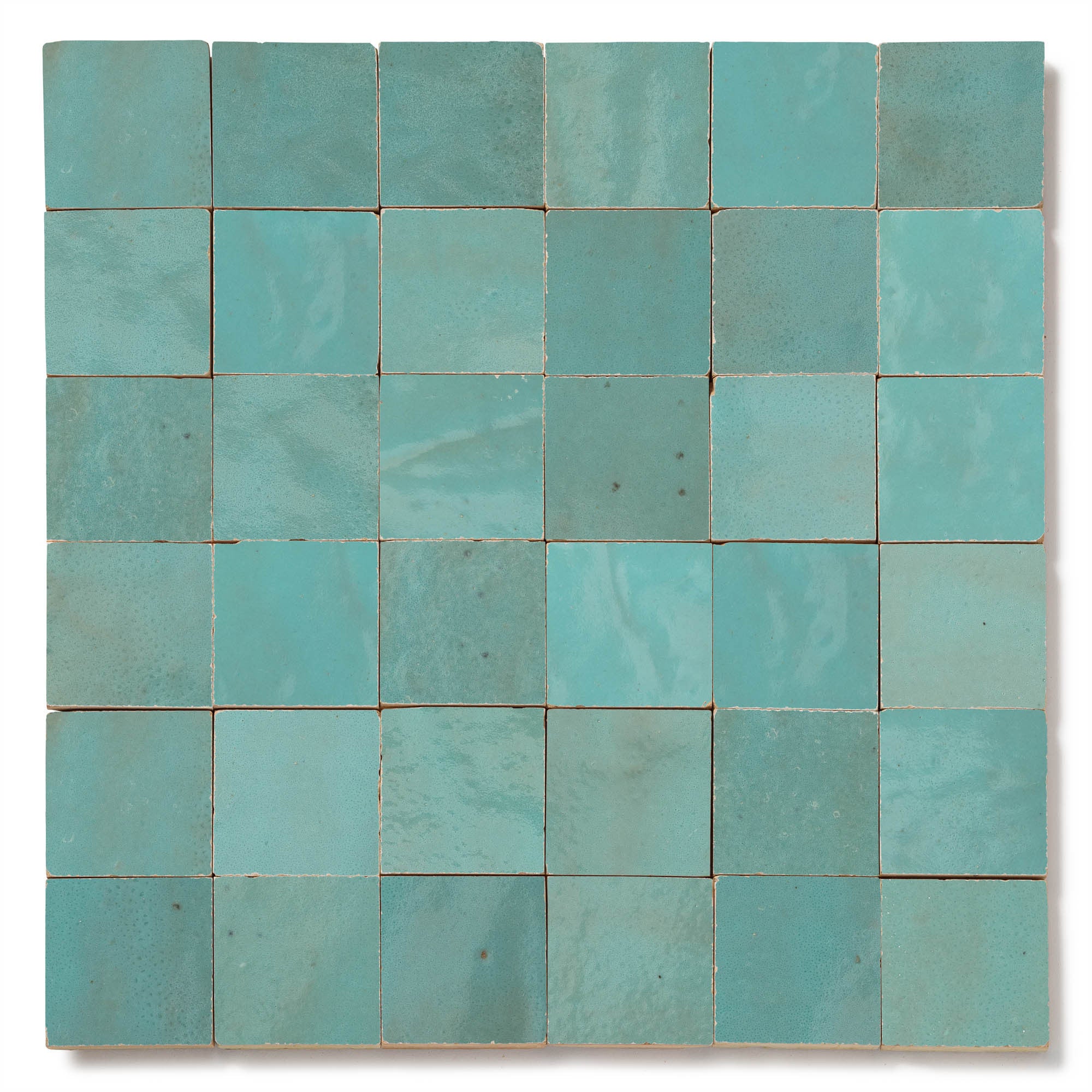 Carrelage Zellige Marocain Bleu Maldives 5x5 cm (vendu par plaque de 30x30 cm soit 0,09 m²) - RO'MA NATURE - 2