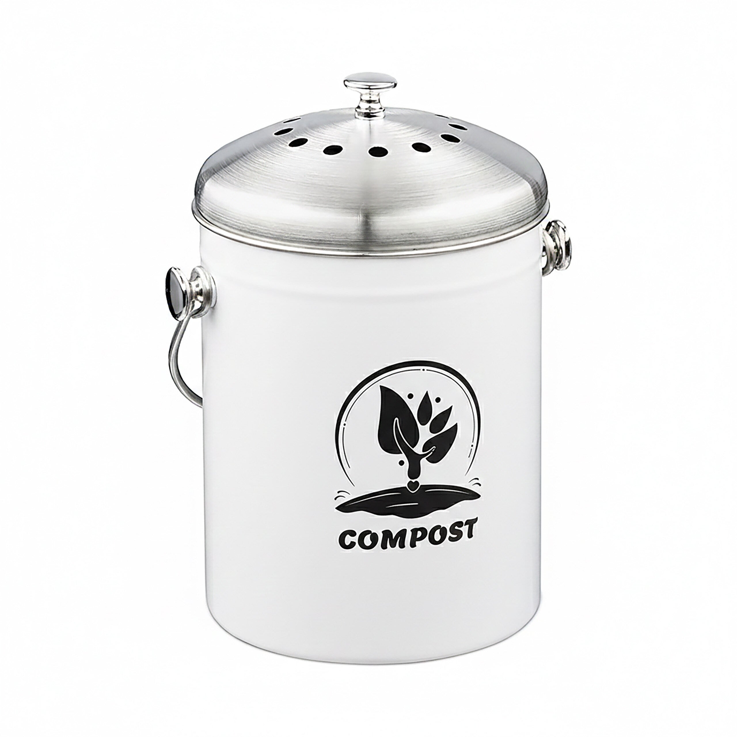 Poubelle à compost 5 l pour cuisine, avec couvercle et filtre anti ...