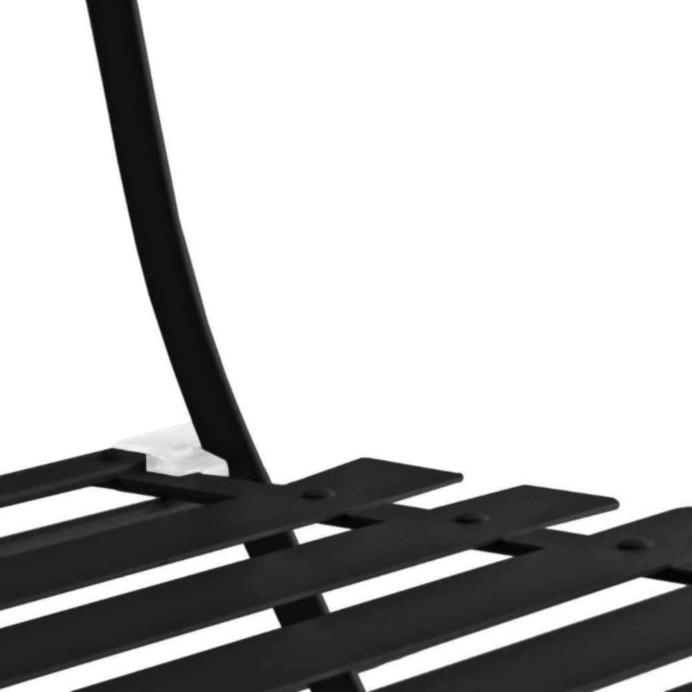 Ensemble table et chaises de jardin pliantes, aluminium, ensemble de salle à manger de mobilier d'extérieur - noir - 7