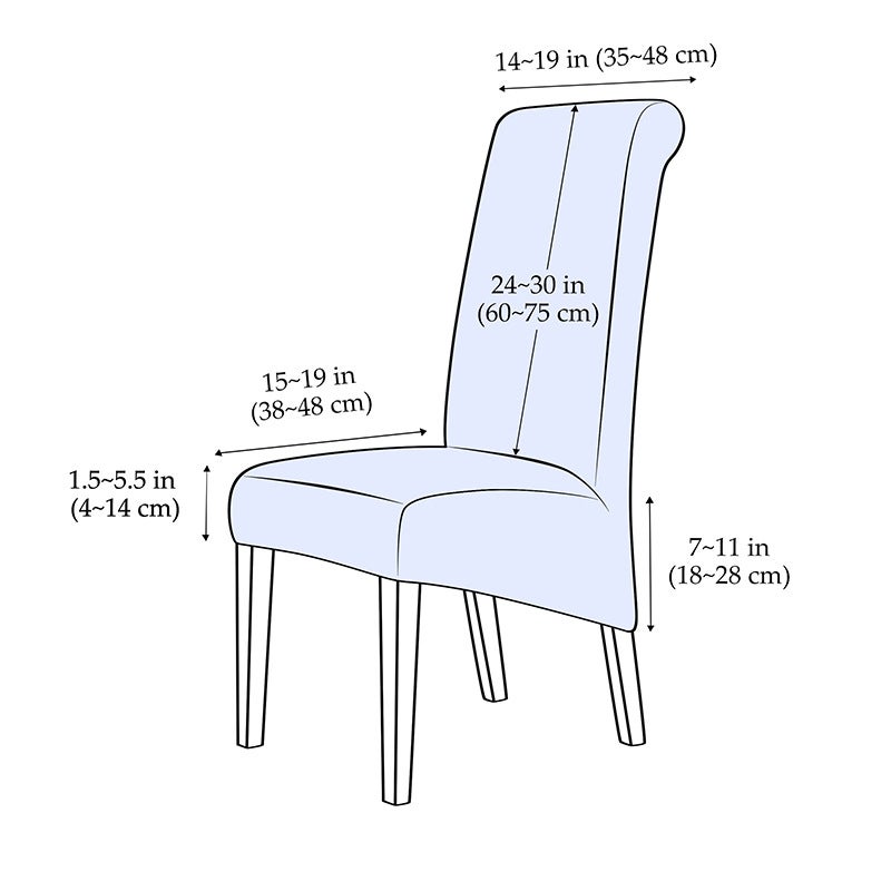 Set di 4 coprisedie elasticizzati, universali, removibili, lavabili