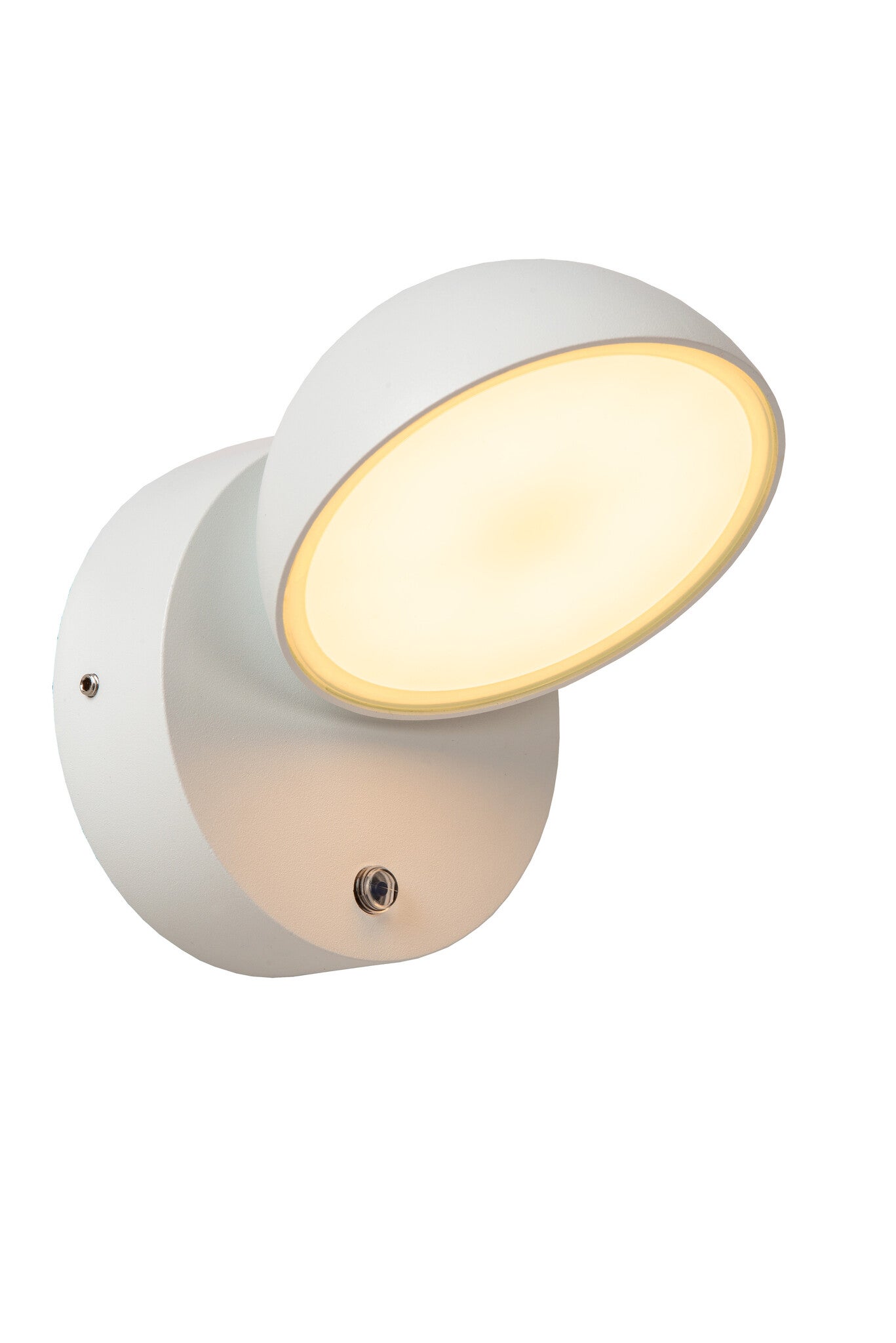 Kinkiet zewnętrzny z czujnikiem FINN LED 12W Ciepła biel 1200lm biały wym:13,2x11x13,5cm IP54 Lucide
