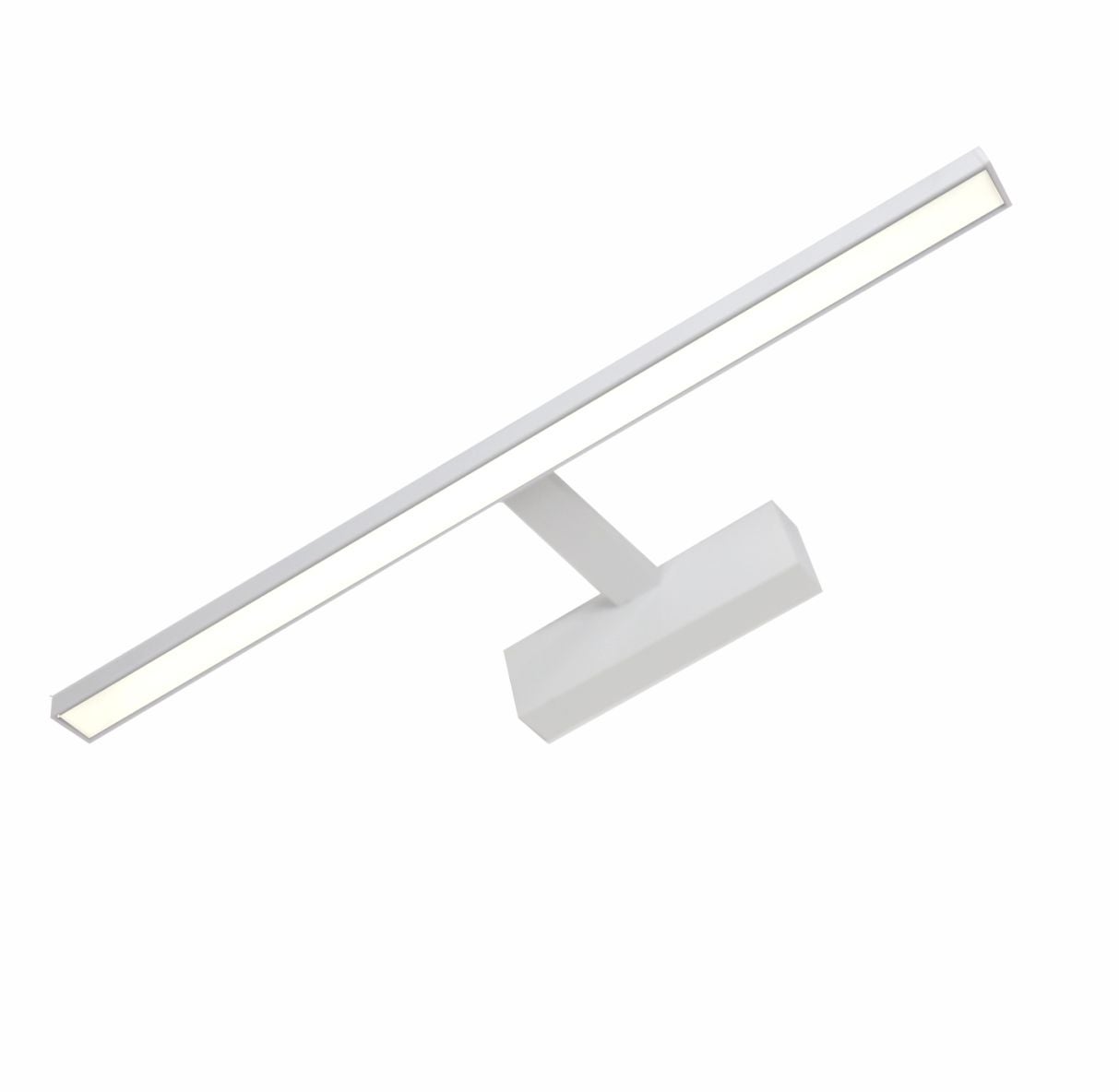Kinkiet LED, 60 cm, matowa biel, 14 W, ciepłe światło. Przegubowy.