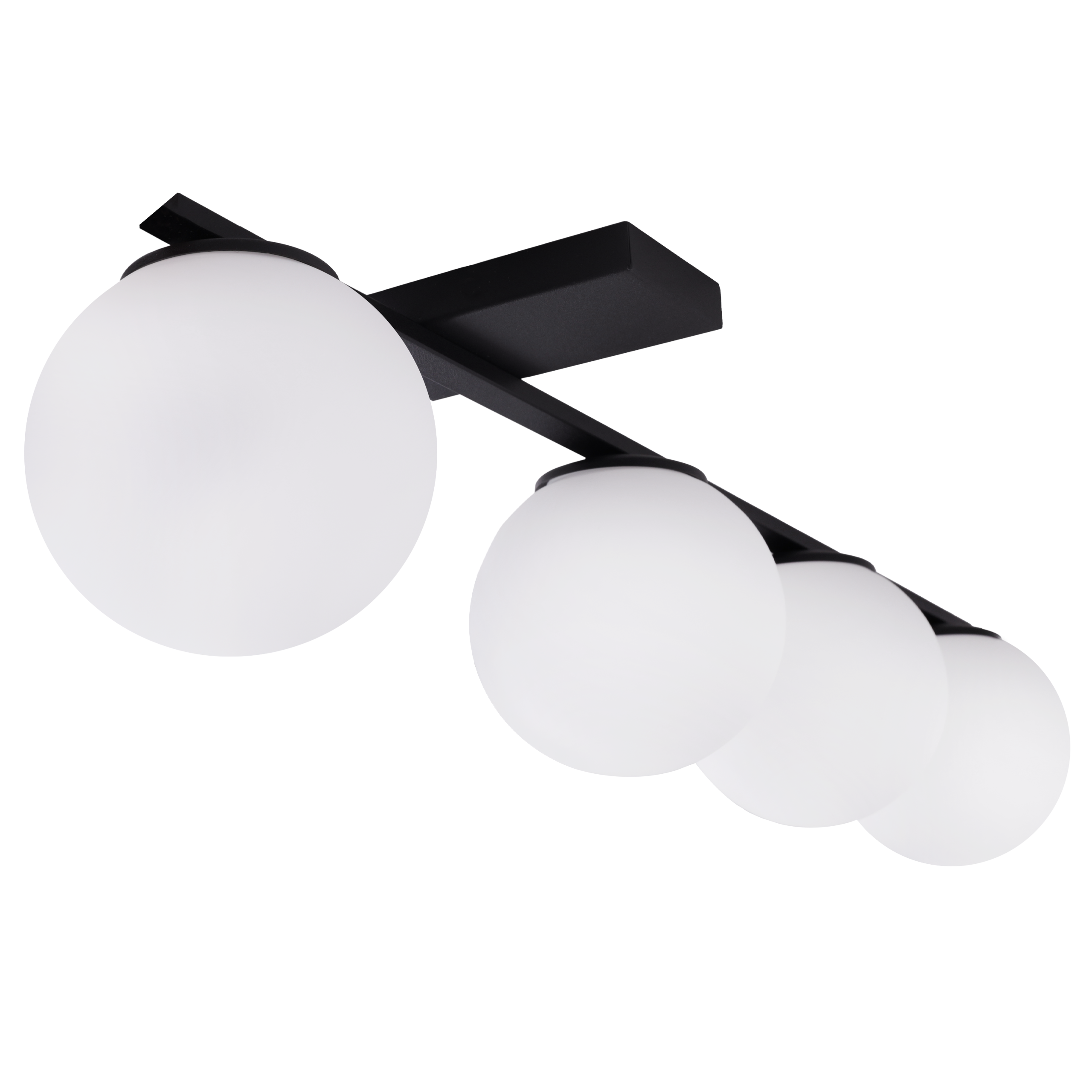 Lampa sufitowa wisząca Alta czarna nowoczesna 4xE14 klosz kula biała Light Home LH