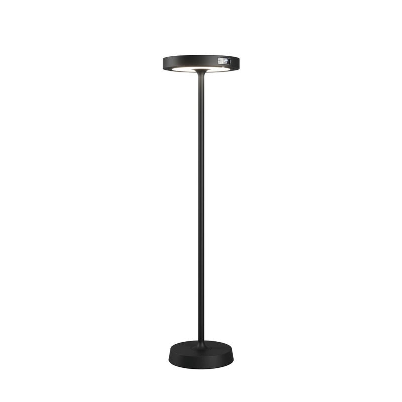 Barbell Solar RF - 65W Solarna lampa podłogowa LED z akumulatorem - Zewnętrzna lampa podłogowa, 3 wysokości, 156-113-70 cm, czarna