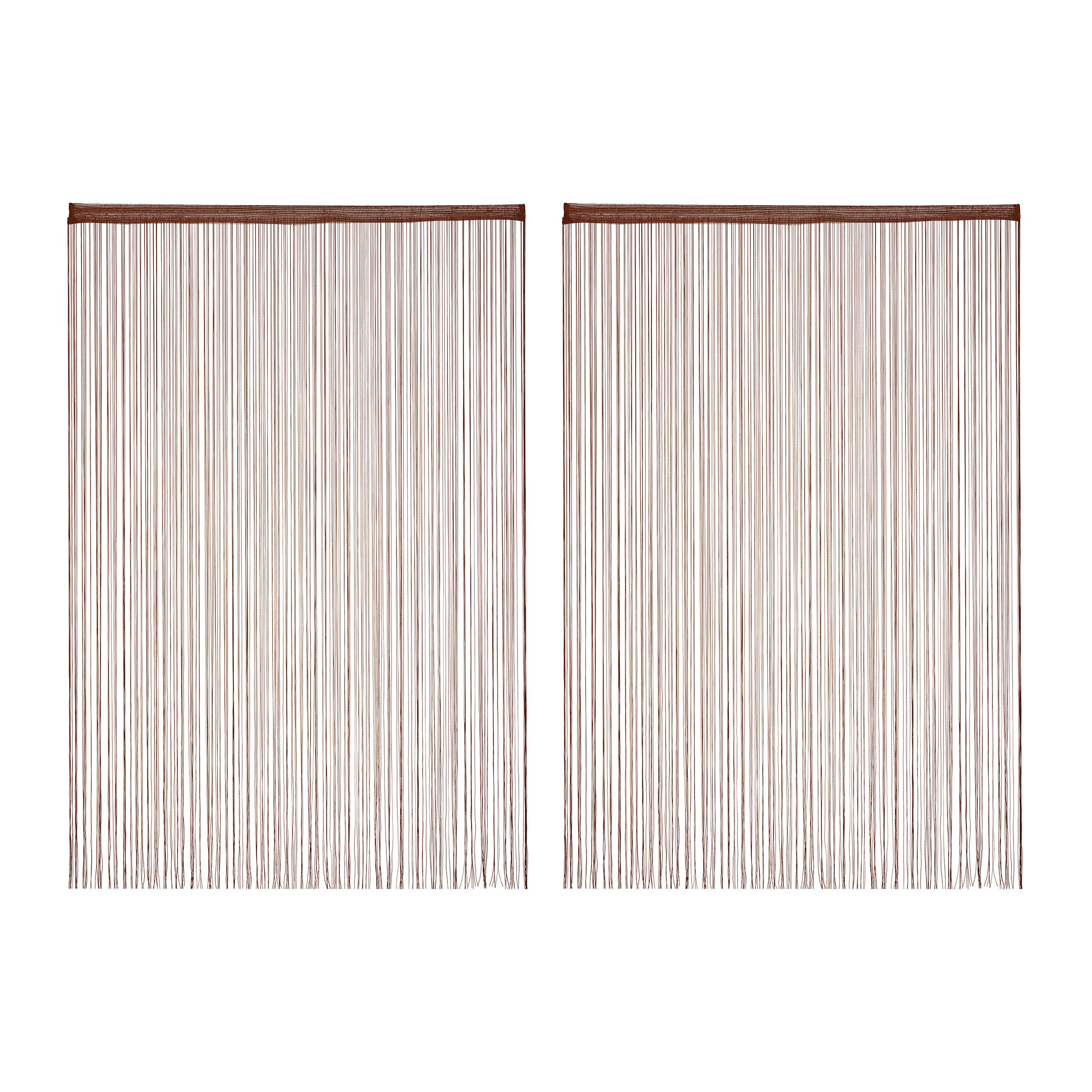 Rideau passe-tringle, pour portes ou fenêtres, lavable, peut être raccourci, 145 x 245 cm, blanc, Relaxdays | Leroy Merlin