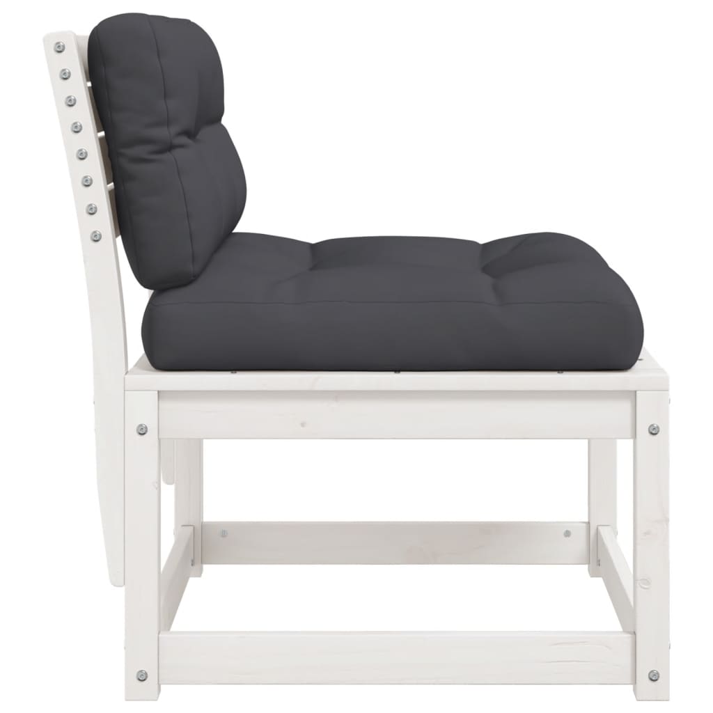 Canapés de jardin avec coussins 2 pcs en bois de pin blanc massif - COMFORTXL - 7
