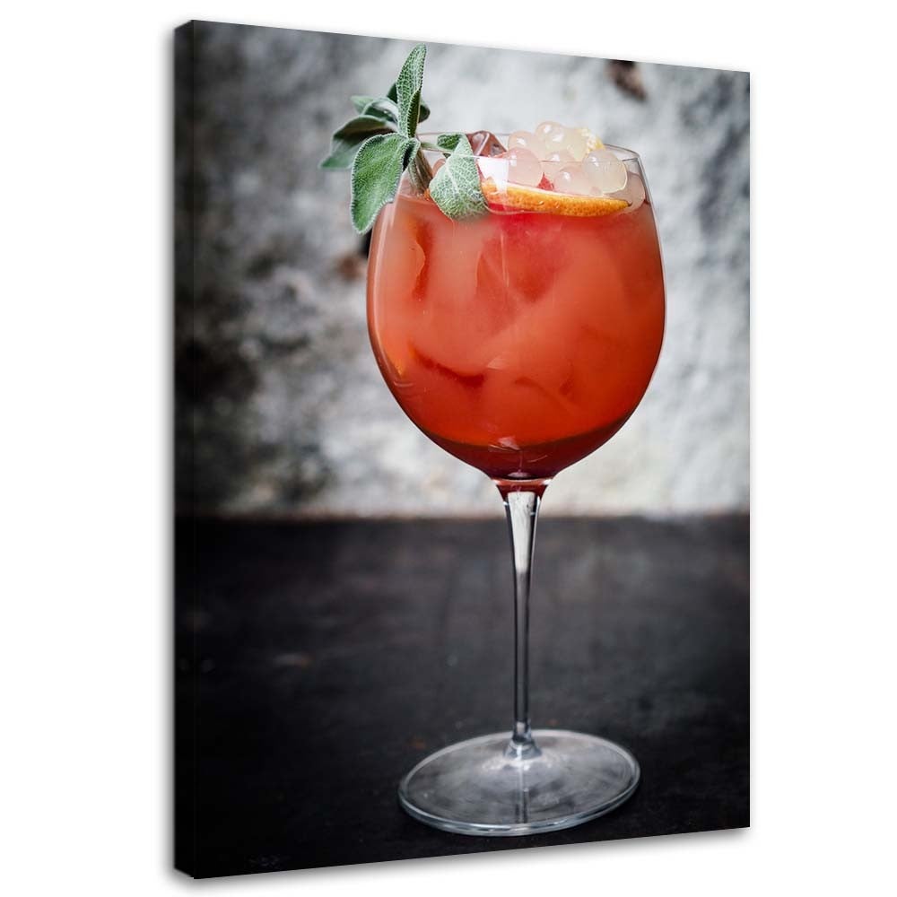 Obraz na płótnie, Drink z lodem 70x100
