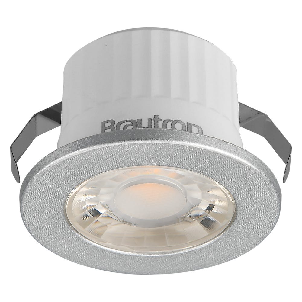 Mini foco LED redondo plateado 3W 6500K IP54 | Leroy Merlin