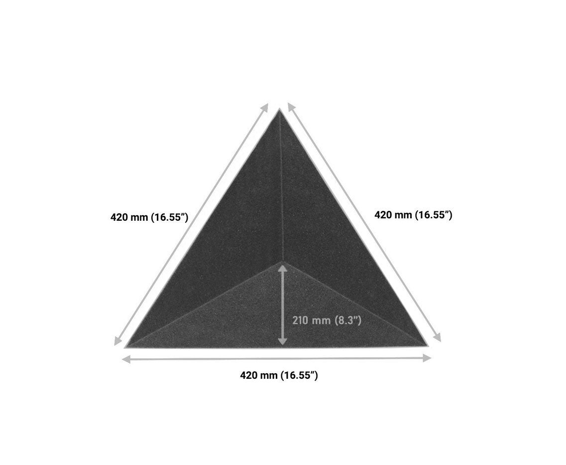 Lot de 2 Pièges à basses d'angle TRIANGLE-F SCIFI acoustiques - MDF perforé laminé, tissu et mousse acoustique -Cerise+Beige - 2