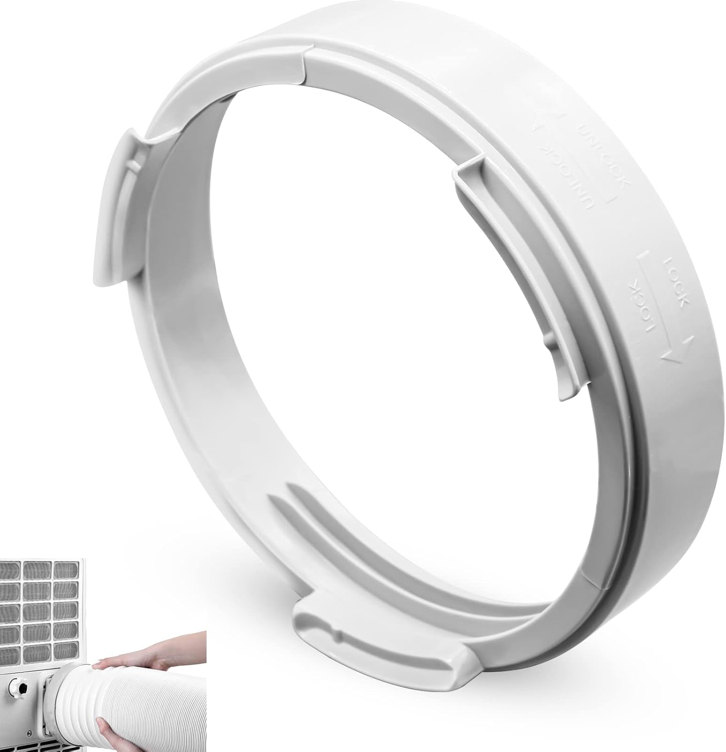 Złącze węża wylotowego klimatyzatora przenośnego, adapter węża wylotowego klimatyzatora przenośnego 5,9 x 5,9 x 1,3 cala
