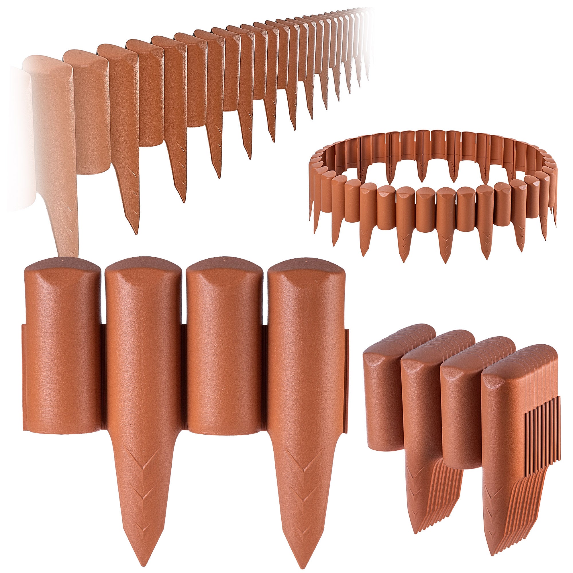 PALISADA OGRODOWA 240cm OBRZEŻE OGRODOWE PŁOTEK OGRODOWY PLASTIKOWY UV
