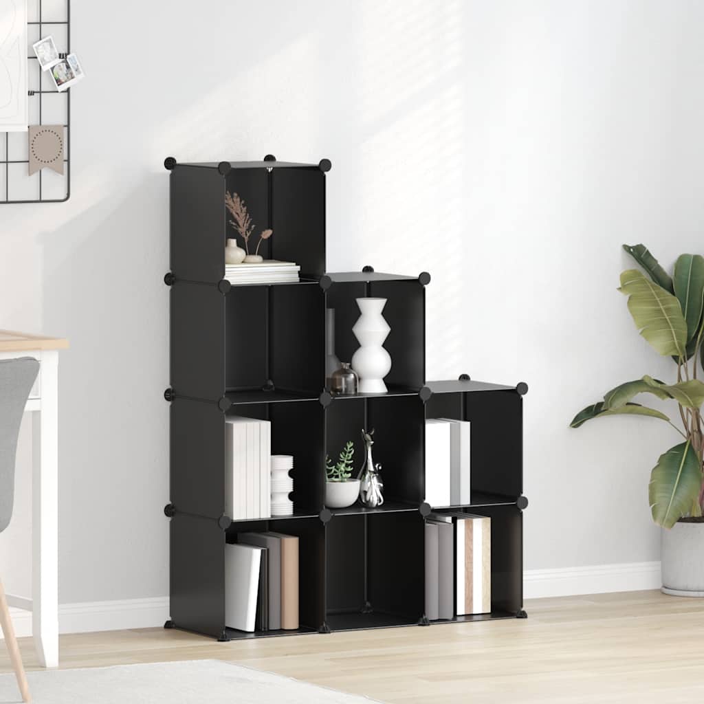 Cubes de rangement 9 pcs Noir PP | Leroy Merlin