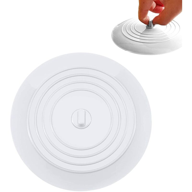 WLLHYF Tappo Da Bagno In Silicone, 2 Pezzi – Antiodore E Antiperdite Per Doccia, Lavandino E Cucina – Grigio - 3