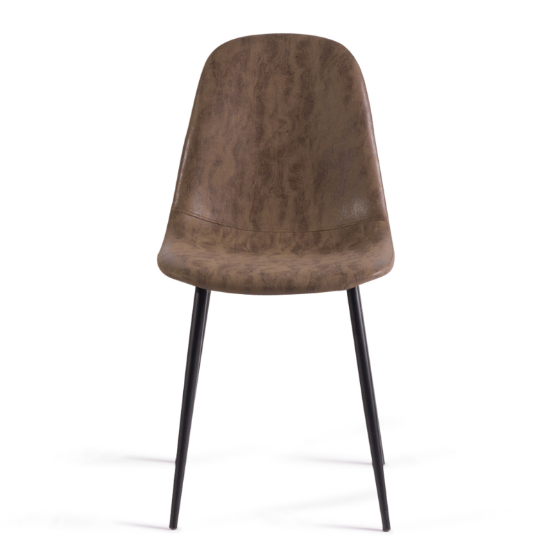 Lot de 6 chaises vintage DALI marron pour salle à manger - 5