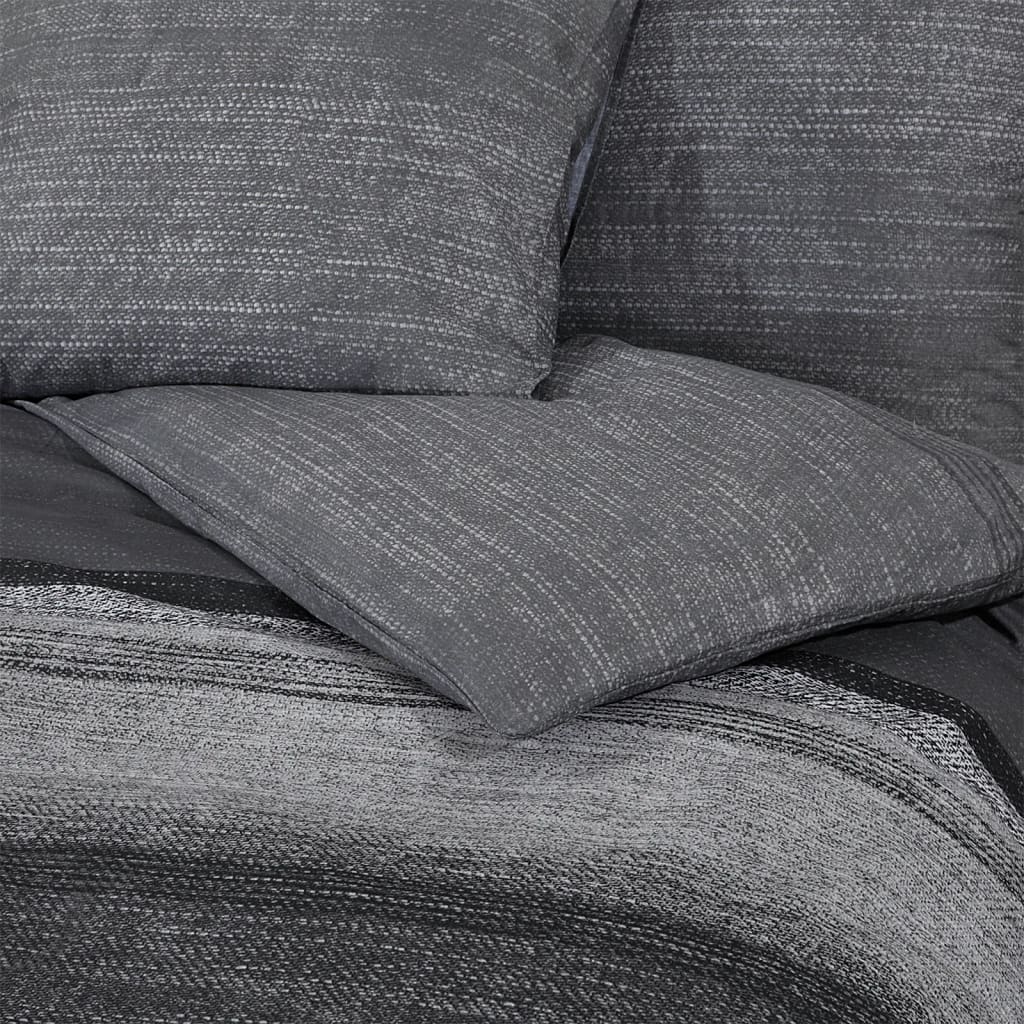 Ensemble de housse de couette | Parures de lit gris foncé 260x220 cm Coton CFW33520 - 5