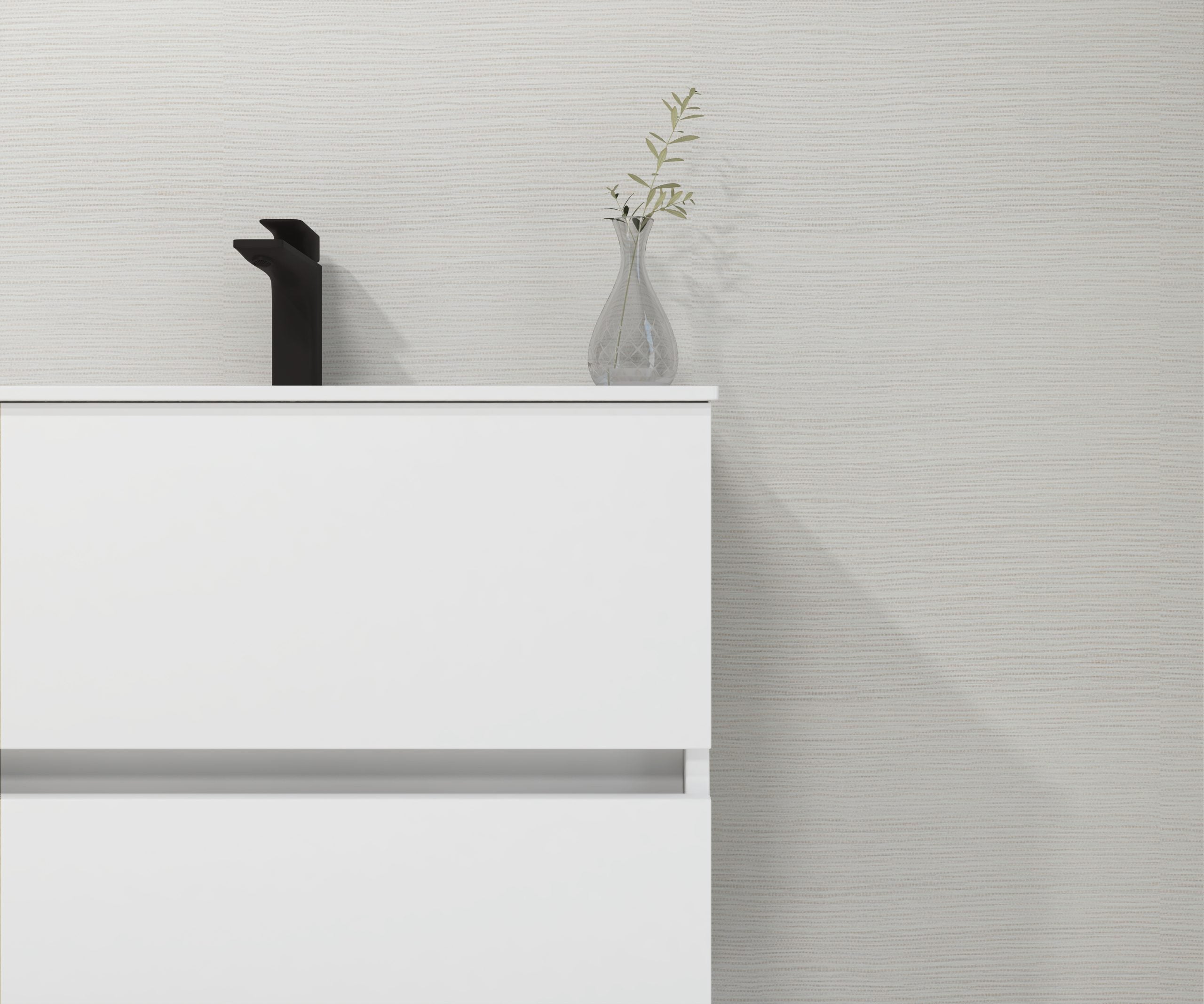 Pack Meuble de Salle de Bain Avantarea avec Vasque Simple et Miroir Uni CARCANS Blanc 80CM - 2