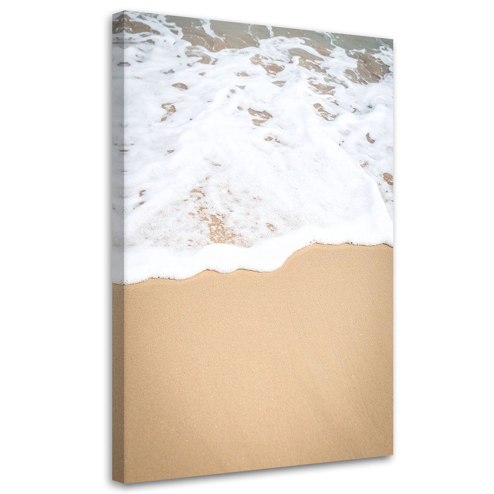 Obraz do salonu sypialni biura, Plaża morze fale natura beżowy 40x60