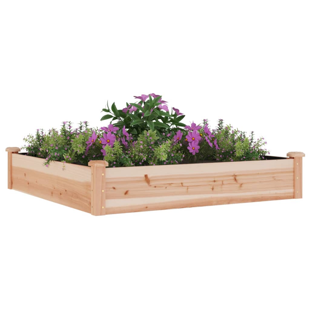 vidaXL Lit surélevé de jardin doublure 120x120x25 cm bois massif sapin - 3