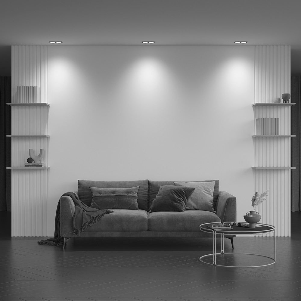 Oprawa sufitowa wpuszczana podtynkowa Zoom czarna 2xGU10x50W prostokątna IP65 wym: 3,6 x 9 x 17 cm aluminium Maytoni - 6