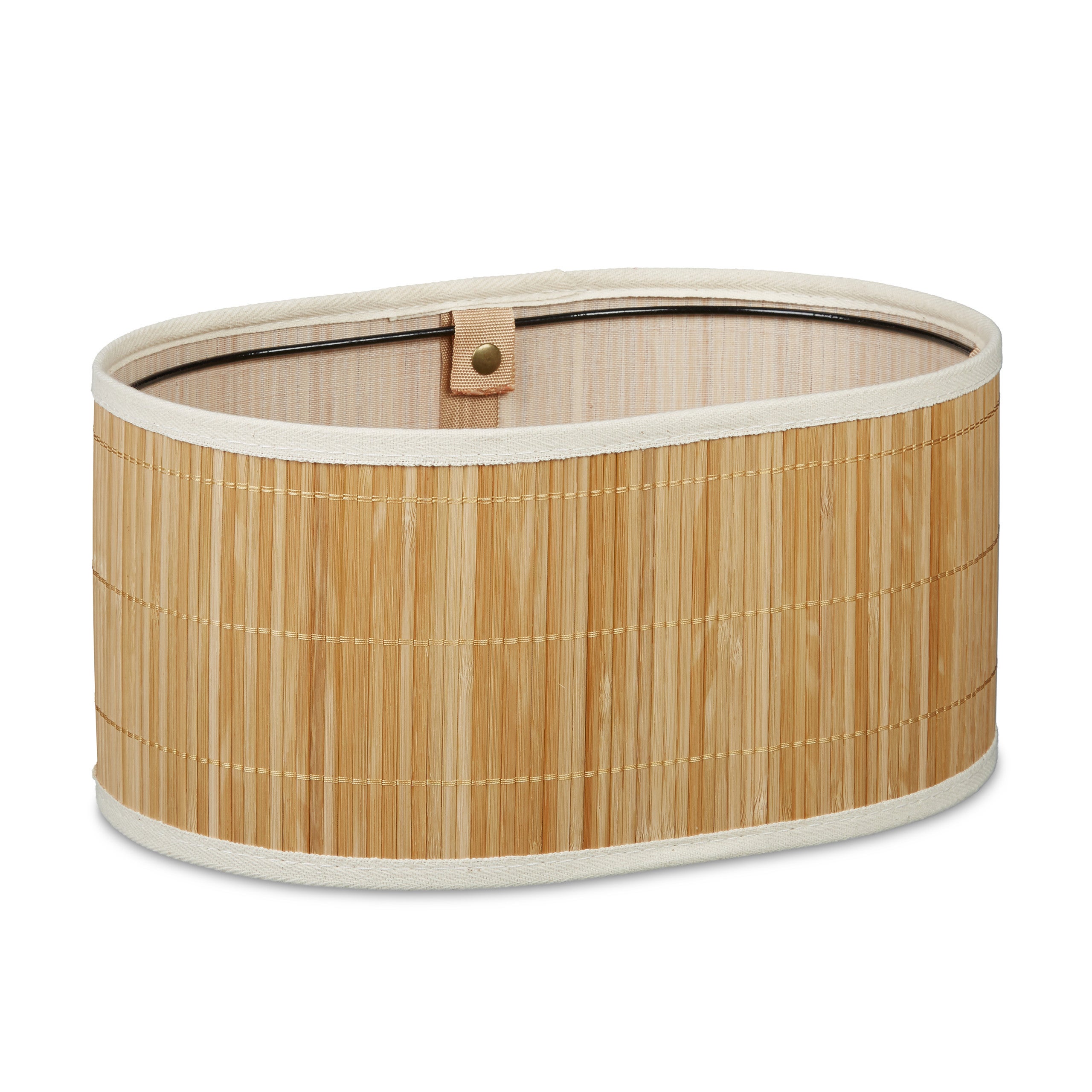 Cesta para pan, Panera, Funda de tela, 16,5 x 33,5 x 23,5 cm, 1 Ud., Marrón, Relaxdays - 6