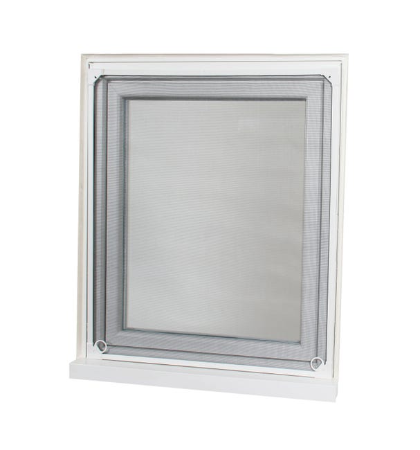 Zanzariera Per Finestre Senza Fori - Telaio Alluminio 100x120 Cm, Montaggio Facile, Grigio - Foto 7