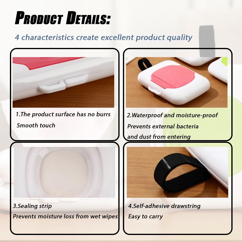 Wiszący pojemnik na chusteczki podróżne, z możliwością ponownego napełnienia, przenośne pudełko do przechowywania, odpowiedni do użytku wewnątrz i na - 3