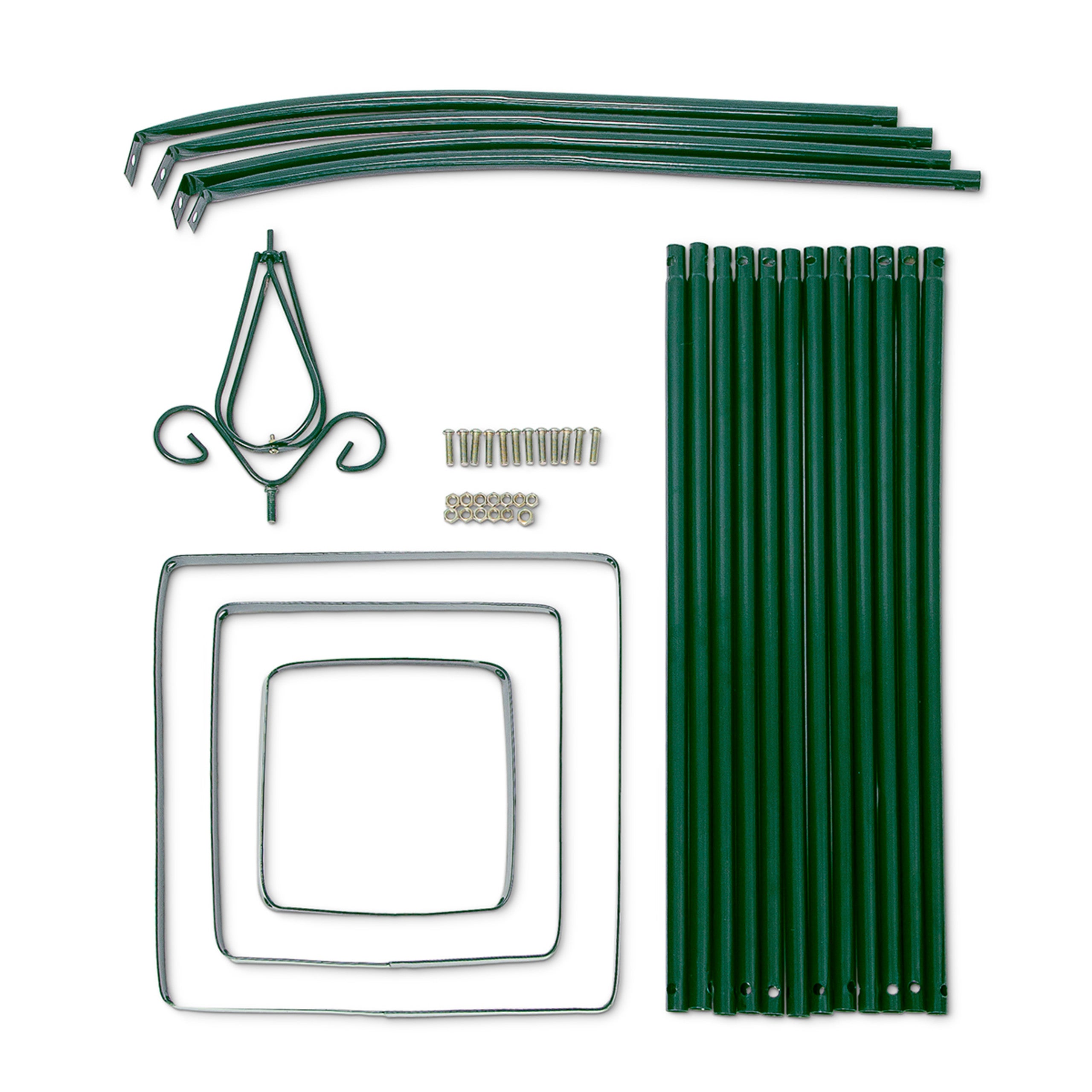 Obélisques de jardin métalliques pointus, lot de 2, 192 x 35 x 35 cm, tuteurs verts sur pied pour rosiers et plantes grimpantes, Relaxdays - 5