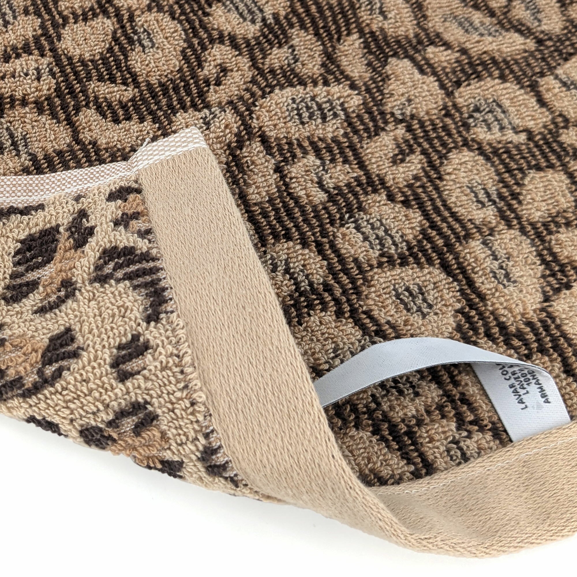 Serviette de toilette 50x100 cm pur coton collection LEOPARD beige - 3
