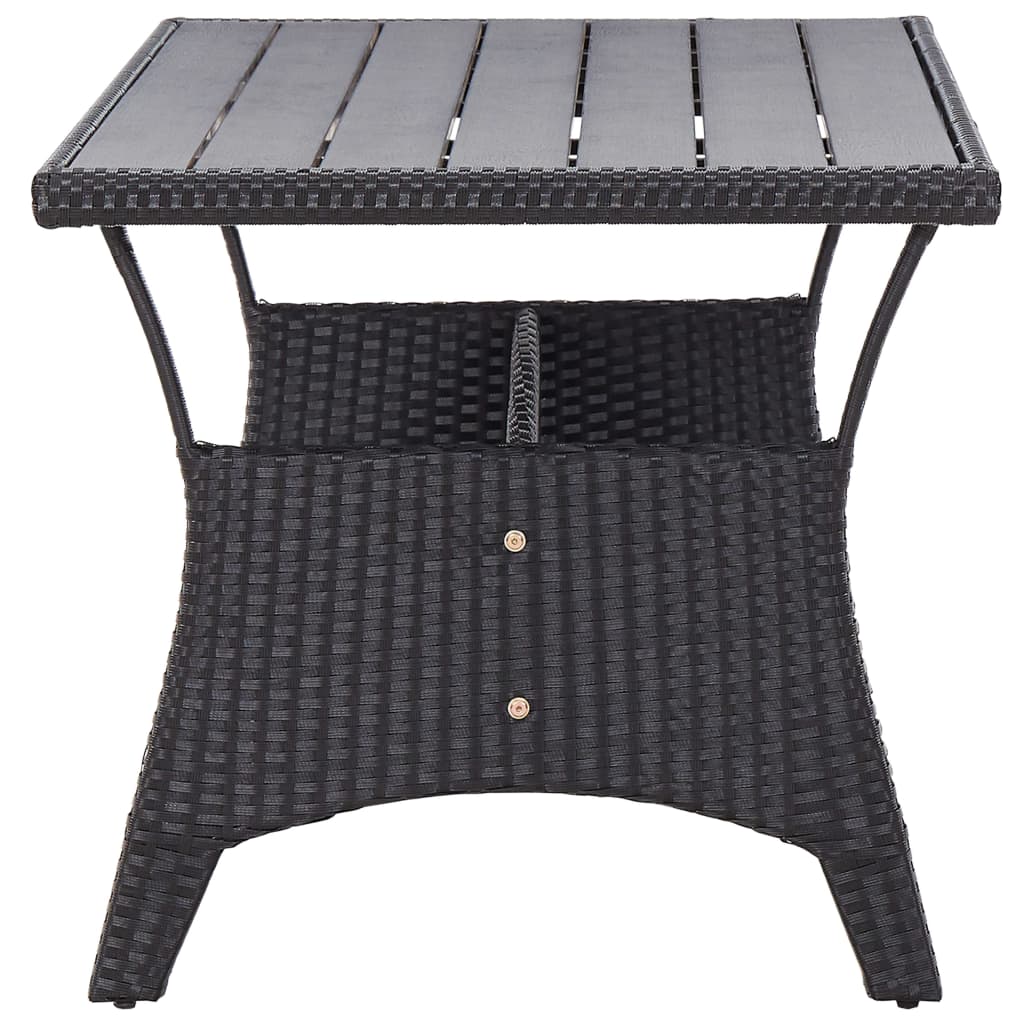 Maison Exclusive - Tavolo da Giardino Nero 120x70x66 cm in Polyrattan - 8