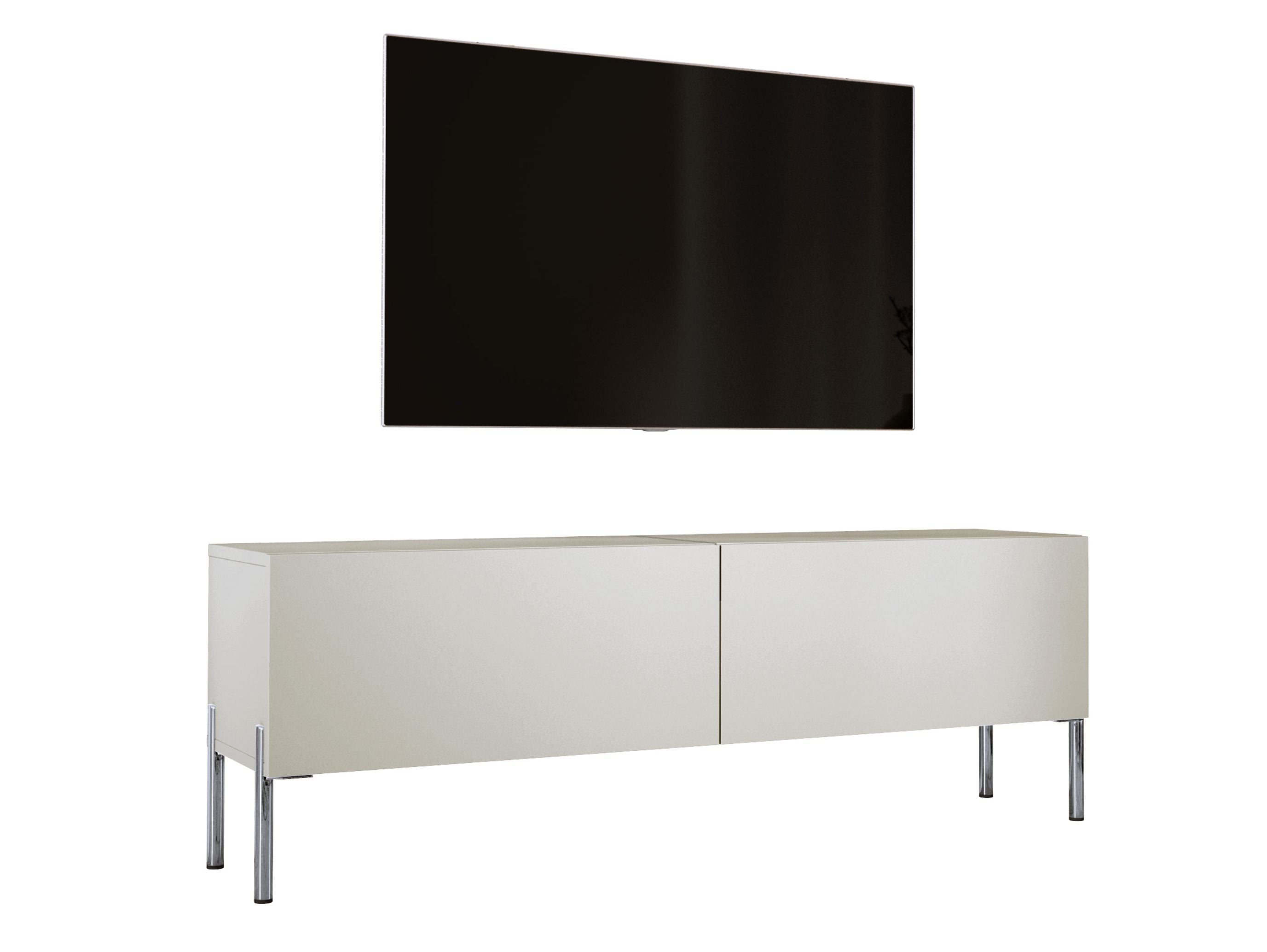 Szafka RTV : Kaszmir, nogi chrom, 140 x 32 x 52 cm