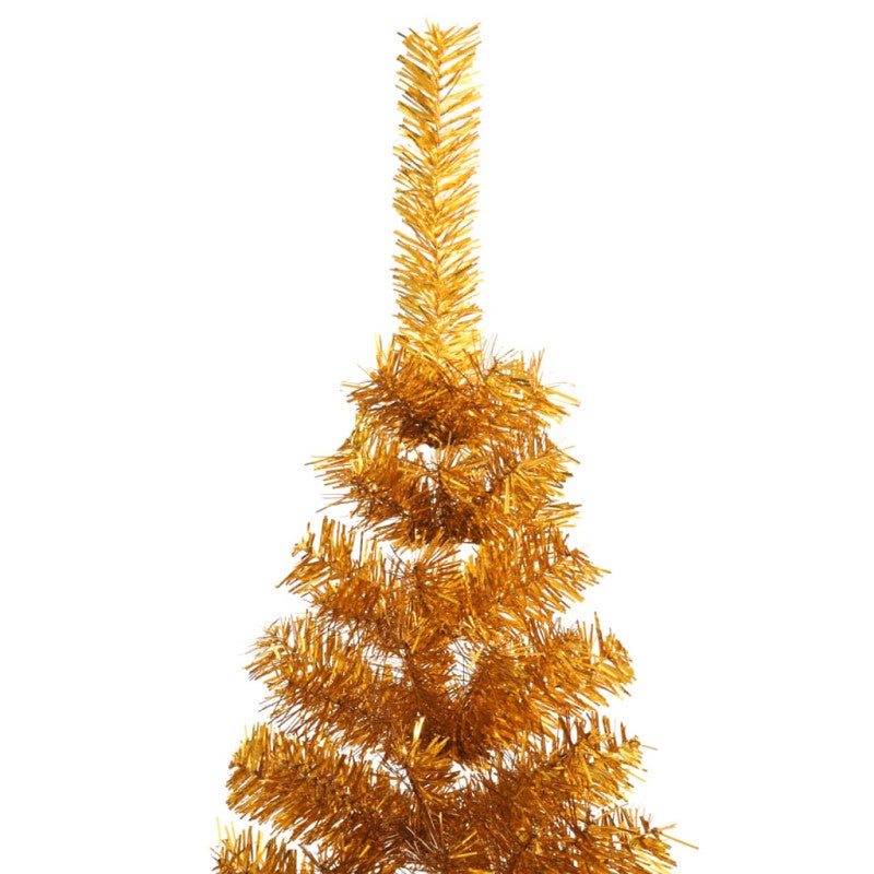Albero di Natale Artificiale a Metà con Supporto Oro 240 cm PET vidaXL - 5