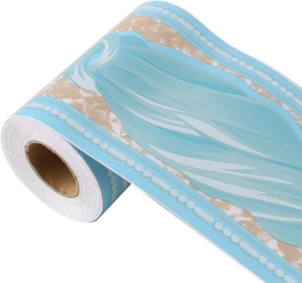 Cenefa adhesiva para papel pintado, revestimiento de pared de PVC, bordes para suelo de cocina, baño, dormitorio, decoración de pared, papel de 10 x 1