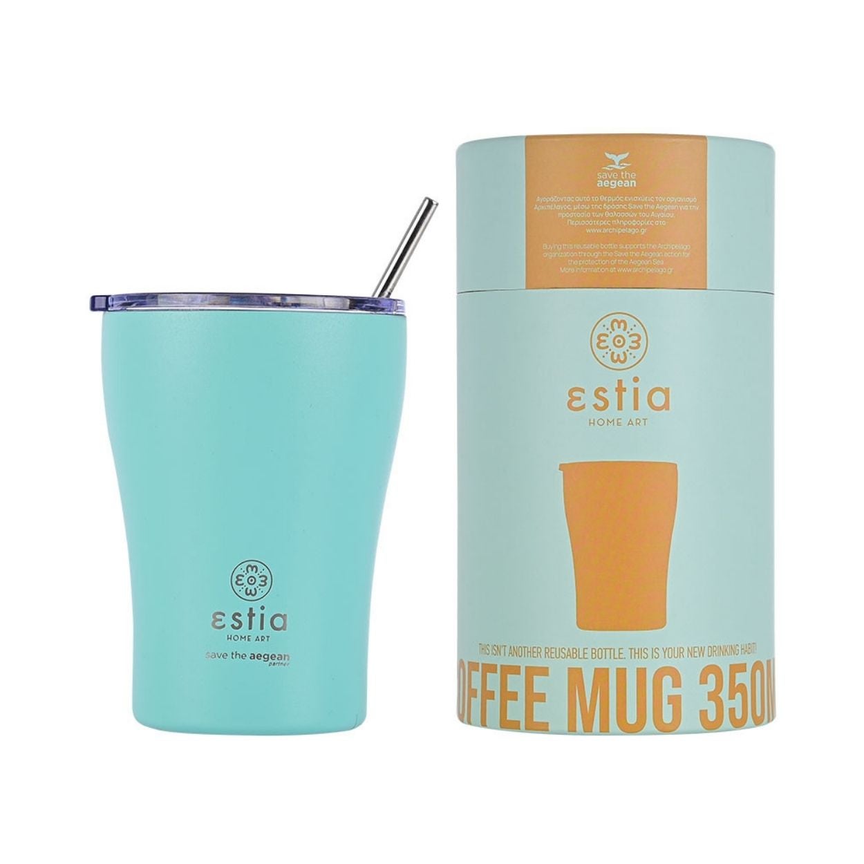 Kubek termiczny Bermuda Green Estia stal nierdzewna zielony 350 ml 1 szt.