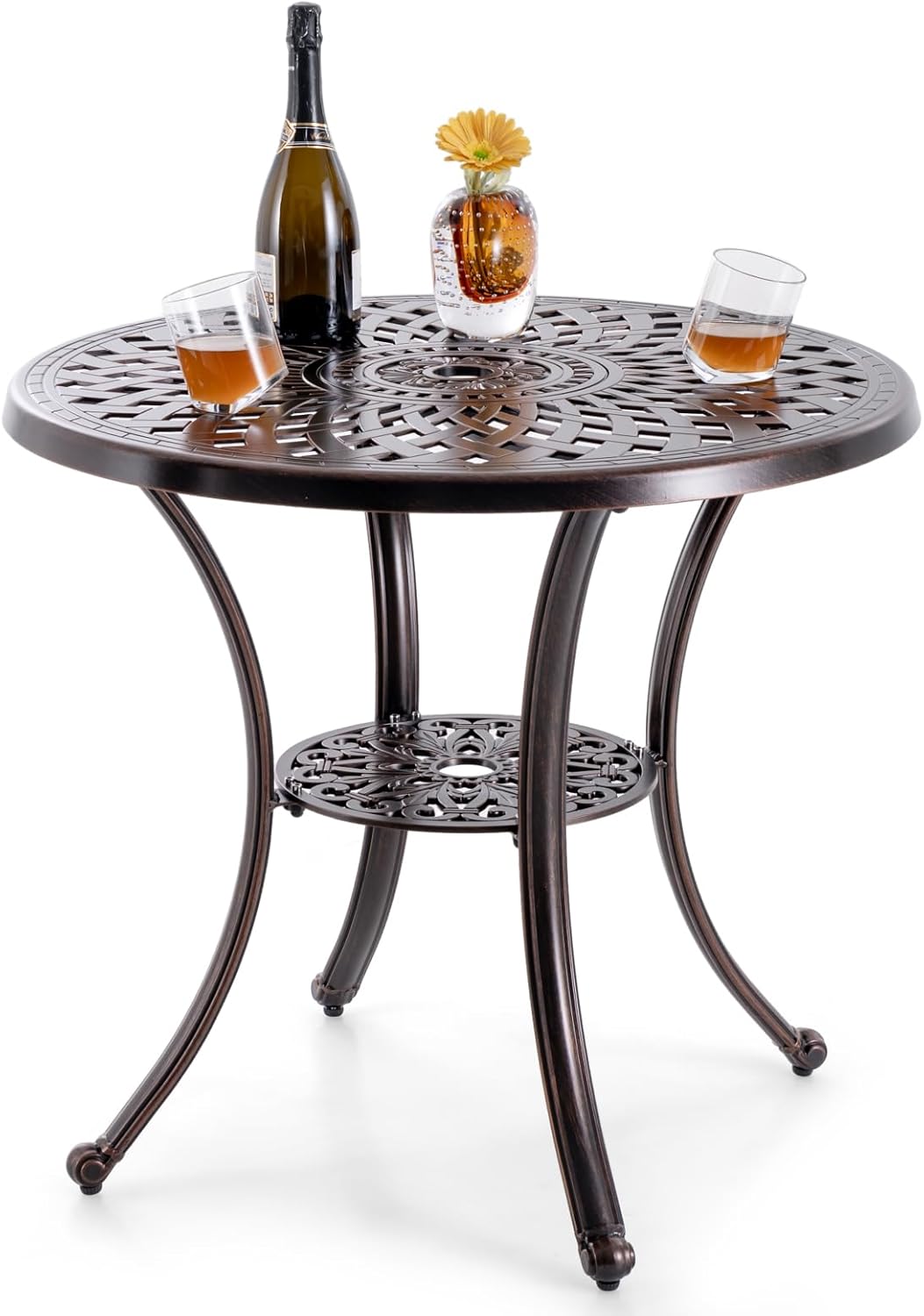 Giantex Table De Bar Carrée D'extérieur - Table Haute De Bistrot Table Haute Pour Patio Table De Salle A Manger Pour Jardin Jardin Porche Pelouse Piscine