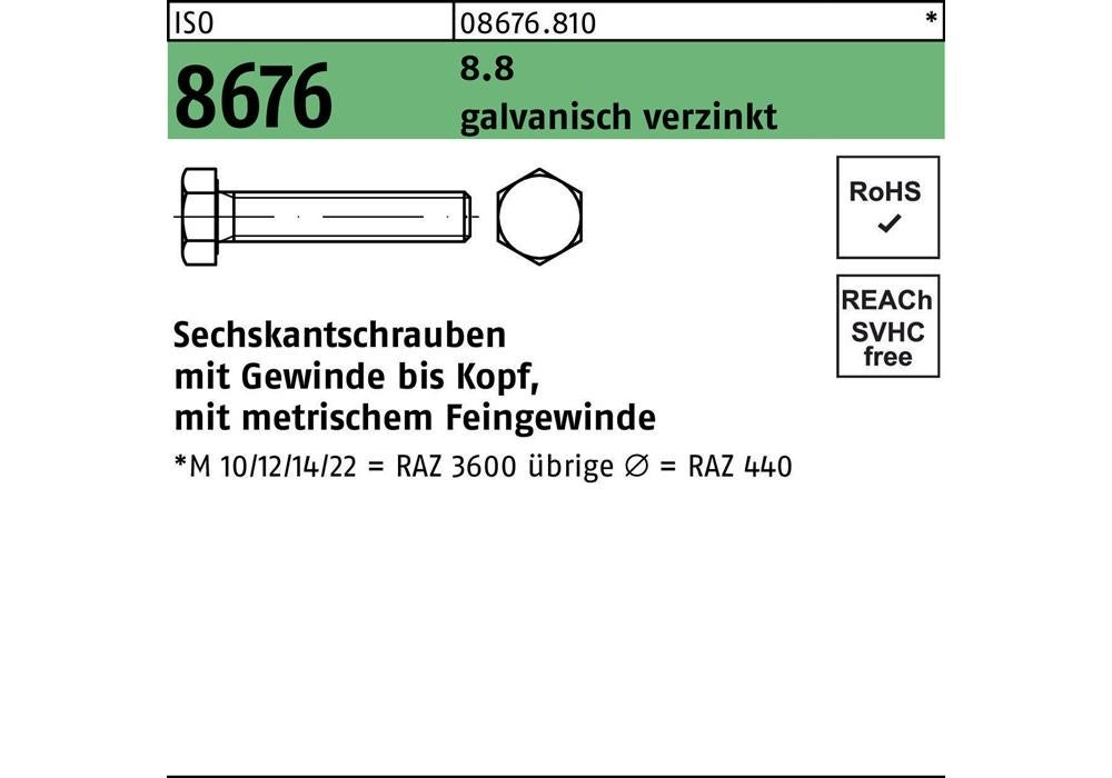 Reyher Vis hexagonale ISO 8676 VG x60mm | Leroy Merlin