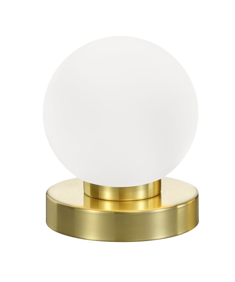 Lampa stołowa szklana kula PRINZ II złoto-biała 1xE14x40W RL