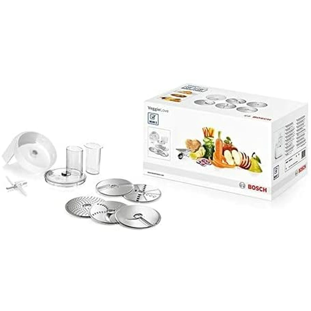 Akcesorium do robota Bosch MUZ5VL1 Zestaw Veggie Love z wymiennymi tarczami i stalą nierdzewną - 3