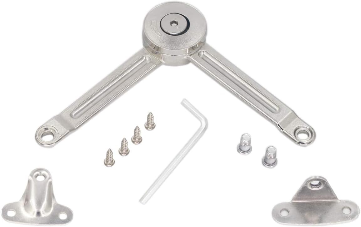 Lot de 2 compas à système d’amortissement pour abattants de portes relevables de placard de cuisine - 4