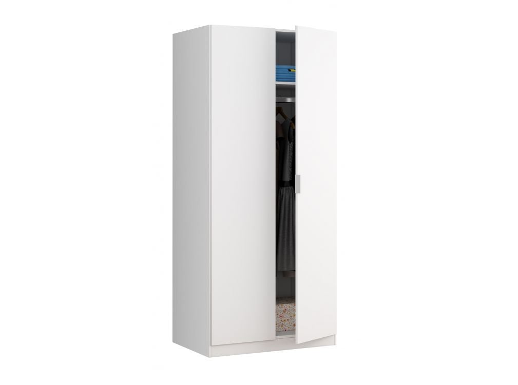 Armoire penderie ELOAH L82 x H180cm - Blanc - 3