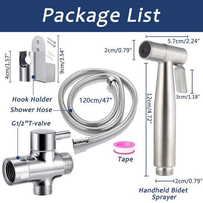 Kit de ducha higiénico para inodoro y bidé Ducha de mano con