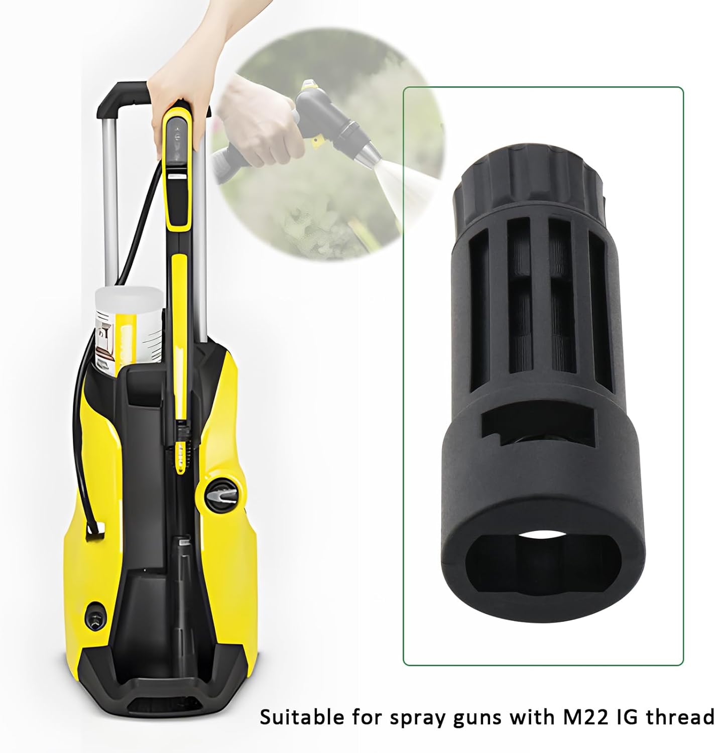 Adaptateur de pistolet nettoyeur haute pression à baïonnette B compatible avec les accessoires Kärcher pour machines professionnelles - 3