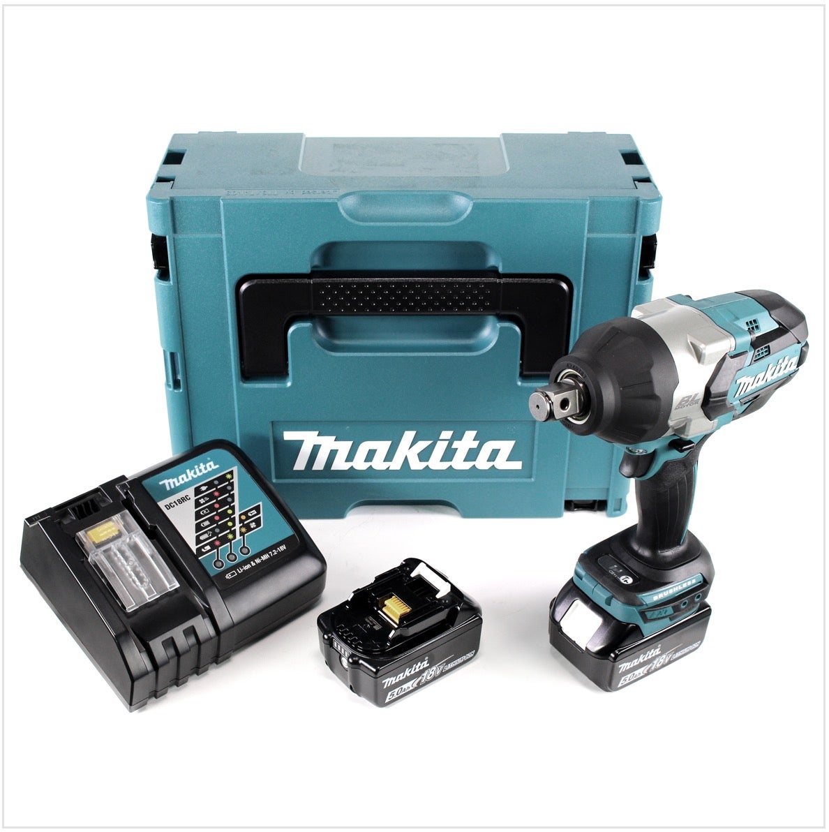 Boulonneuse à chocs sans-fil Makita 18 V 5 Ah 1000 Nm - Emm.1/2&quot