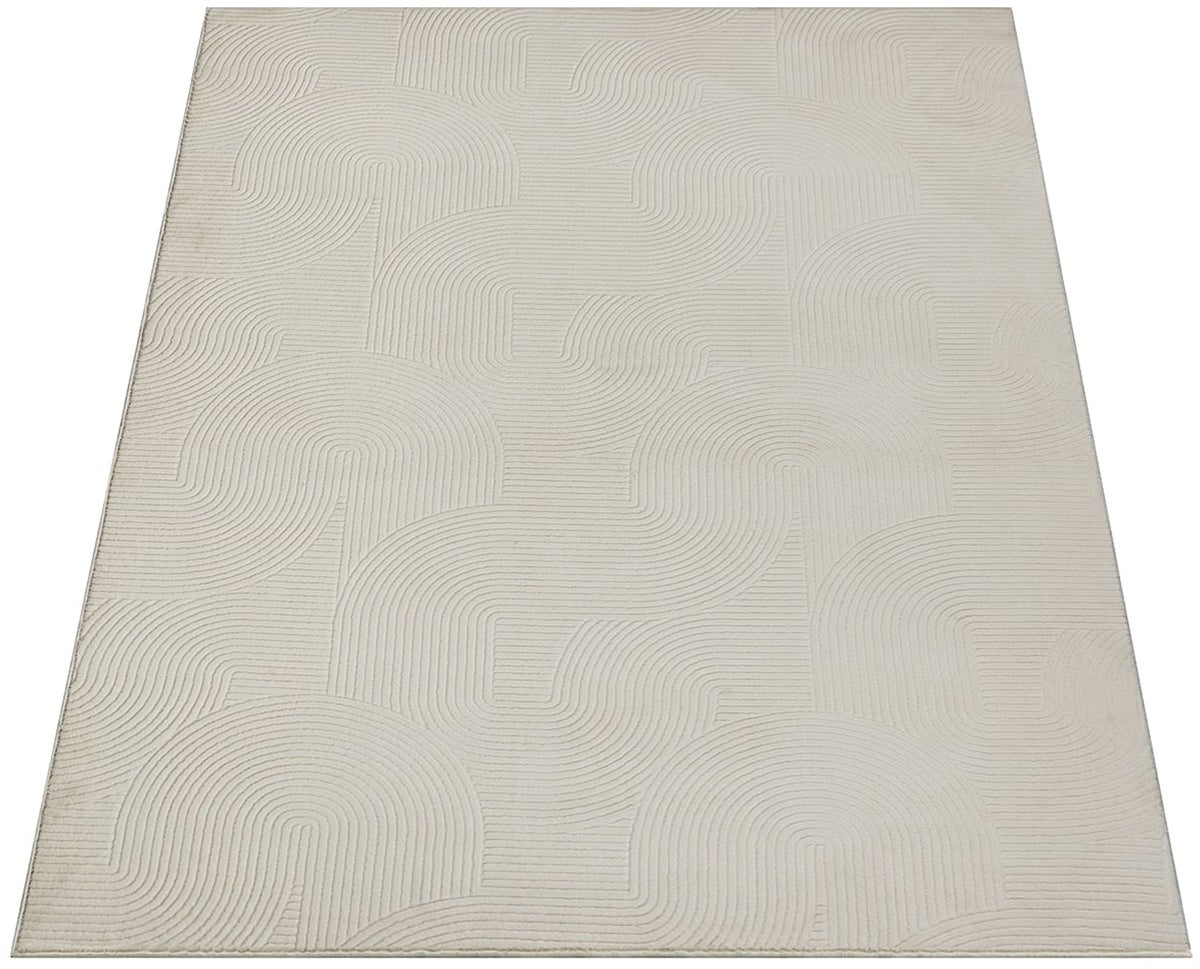 the carpet Rio tapis de salon moderne et doux avec dos antidérapant et aspect 3D, Crème, 300 x 400 cm - 2