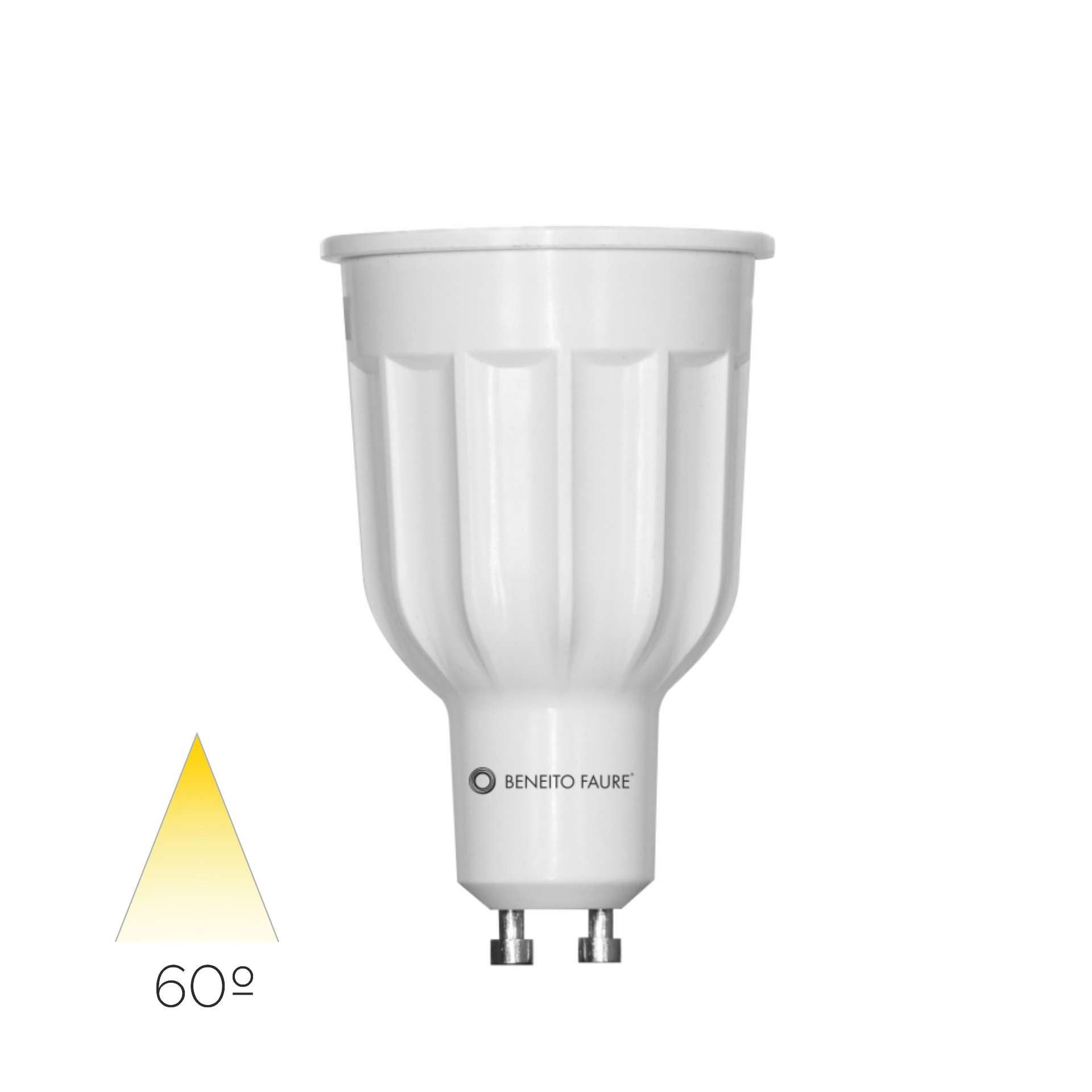 Beneito & Faure Power GU10 12W 2700K 60º Bec LED dicroic - Eficiență energetică ridicată pentru iluminatul profesional interior