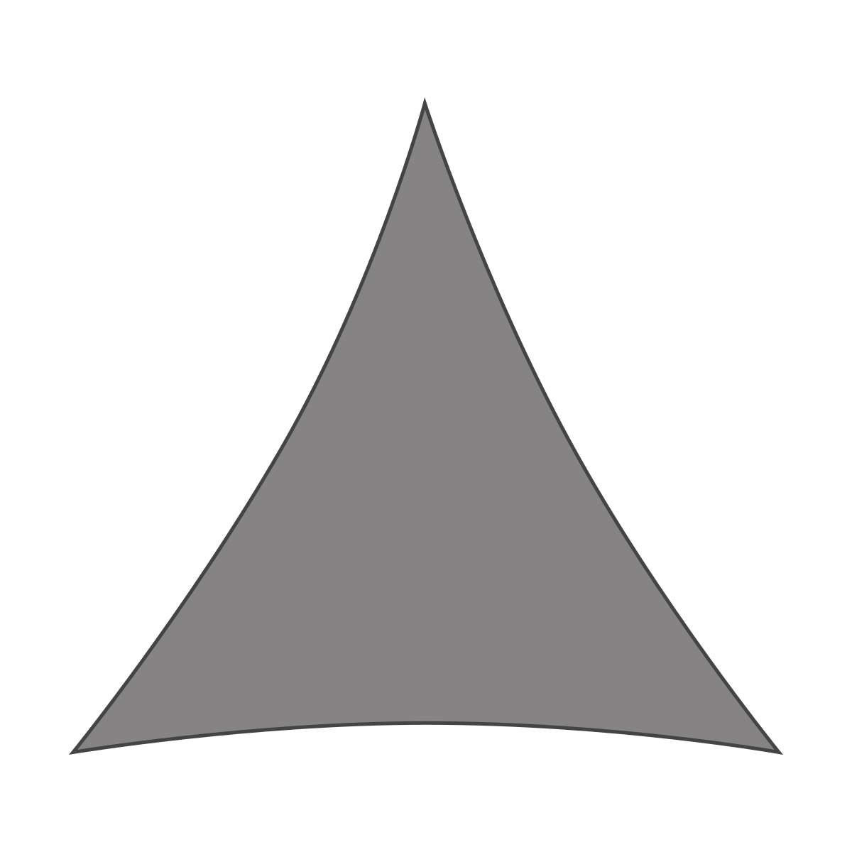 Toldo Triangular De Sombra 3x3m - Vela Curacao Verde, Poliéster, Ideal Terraza Y Jardín - Hespéride