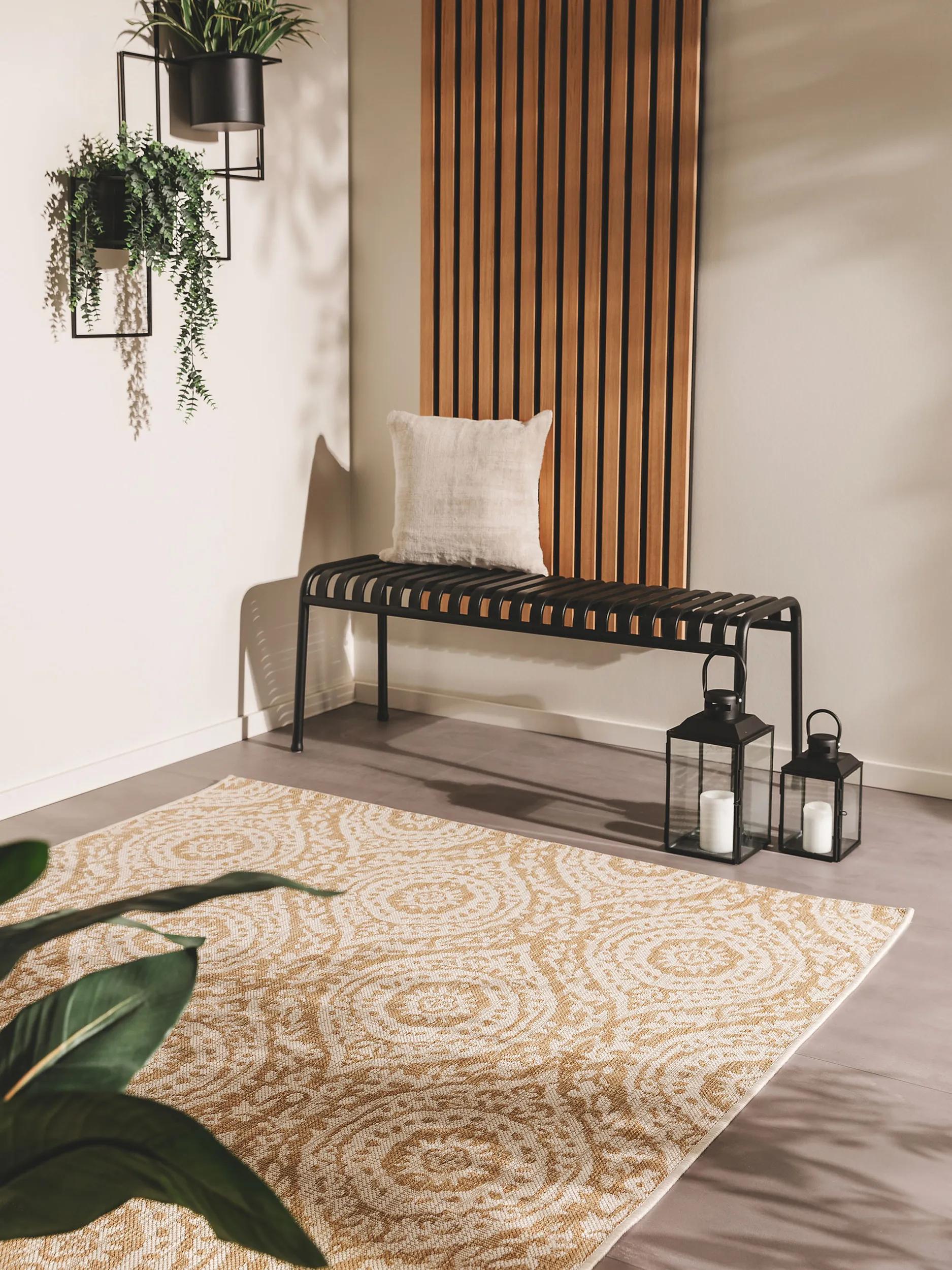 BENUTA - Alfombra de exterior & interior Cleo crema/beige 160x230 cm - 2