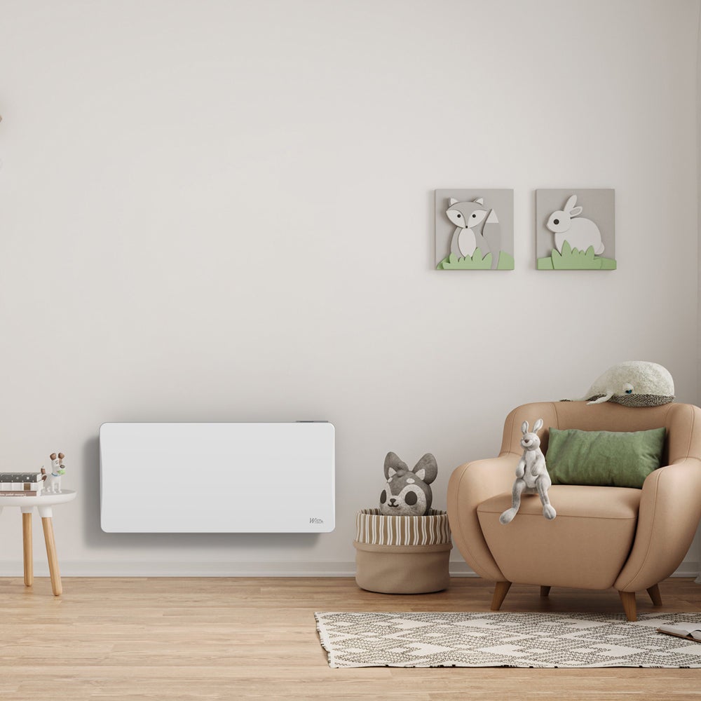 Radiateur à inertie céramique 2000 W, mural, blanc Thermostat LCD — free download