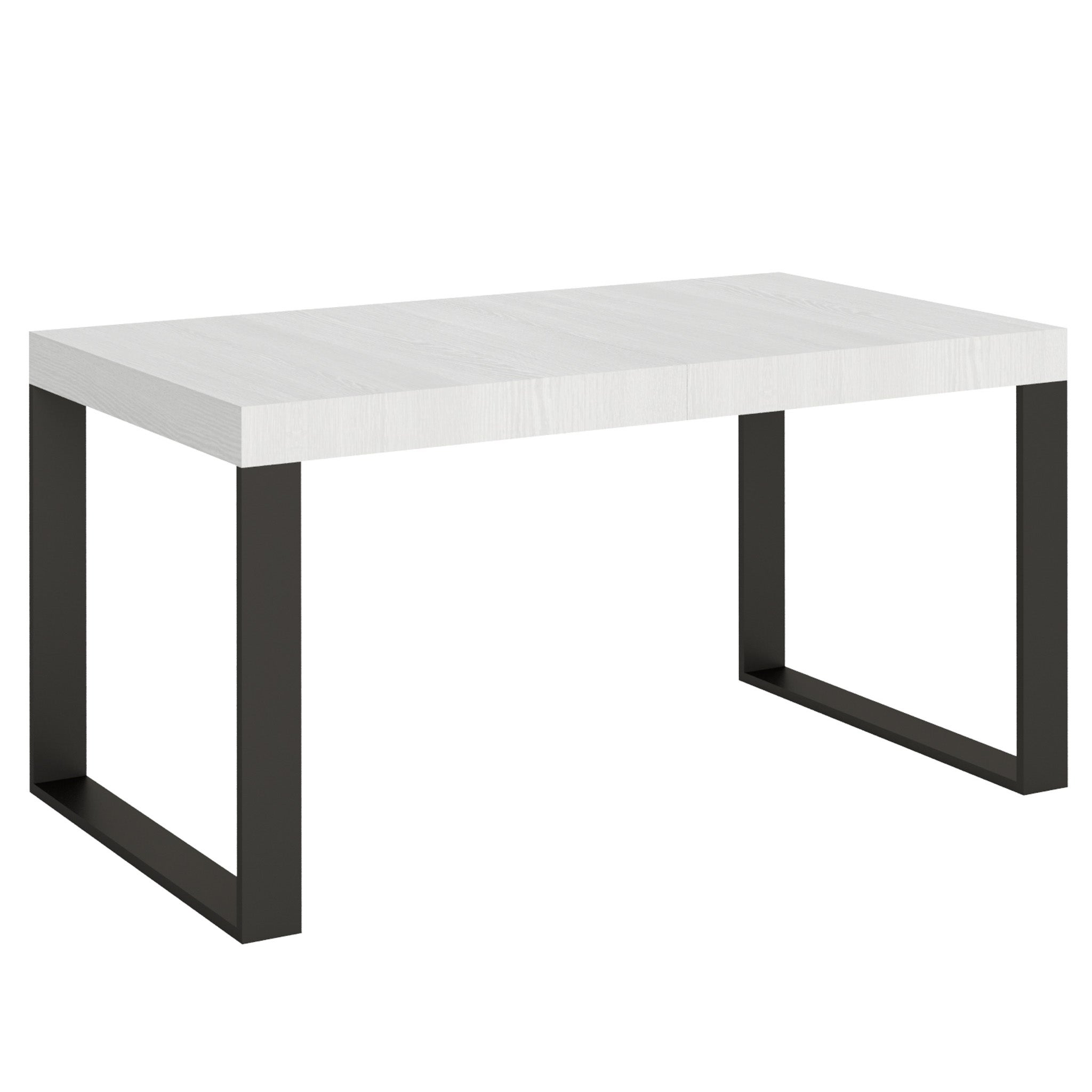 Stół rozkładany 90x160/264 cm Tecno Biały Jesion z ramą w kolorze antracytowym