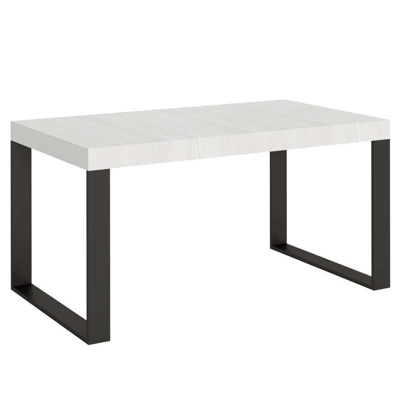 Stół rozkładany 90x160/264 cm Tecno Biały Jesion z ramą w kolorze antracytowym